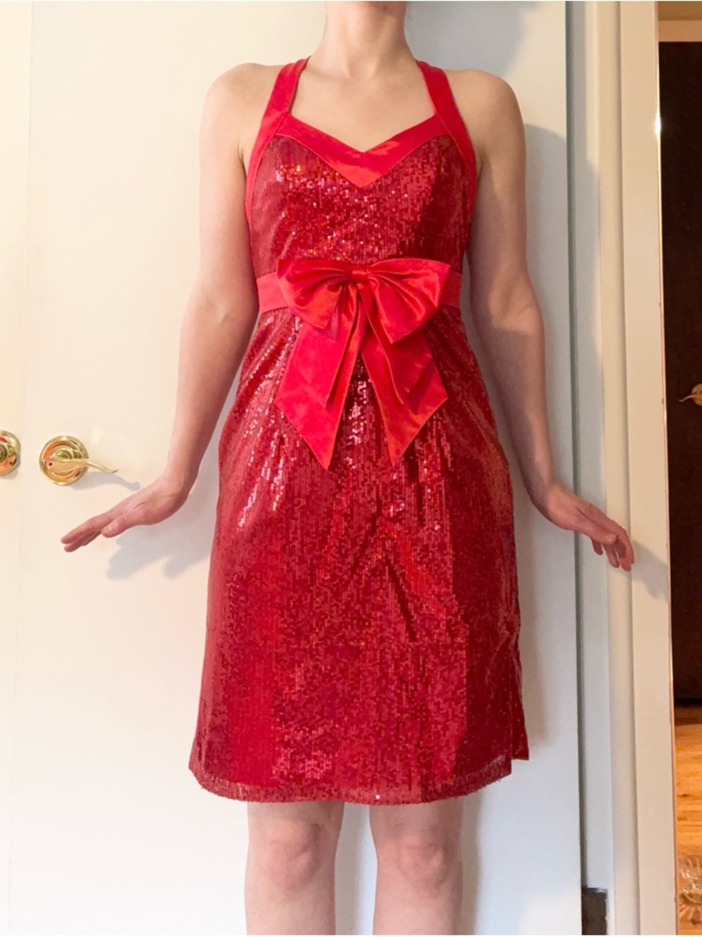 Vintage Alyce Designs red sequin dress 2 - Picture 2 of 9